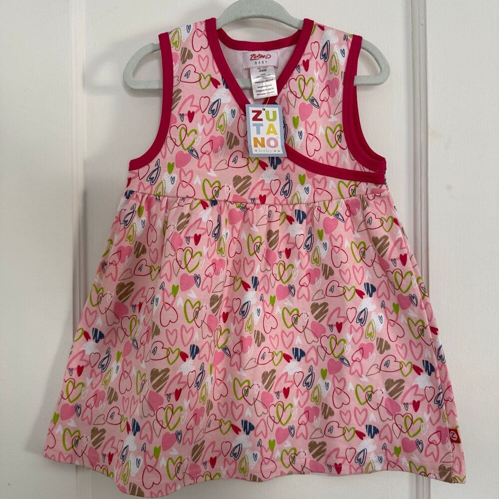 Zutano I Love You Surplice Dress NWT Size 24m